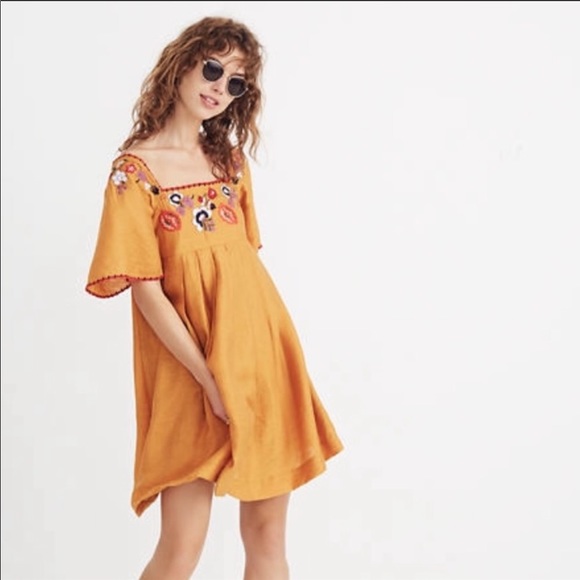Madewell Dresses & Skirts - Madewell Embroidered Babydoll Dress